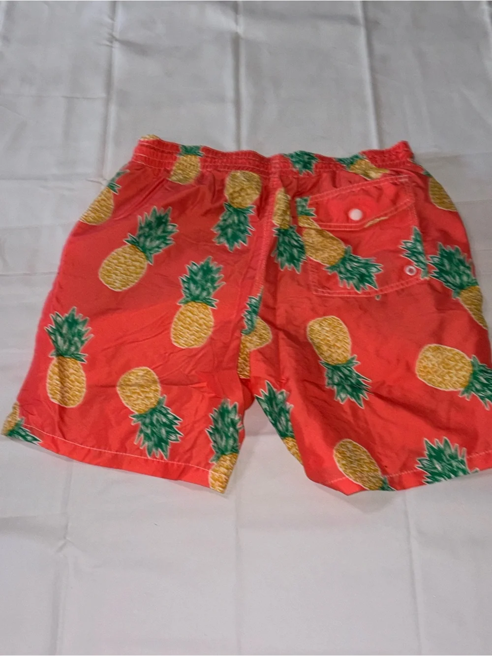 GAP Red Pineapple Print Swim Trunks